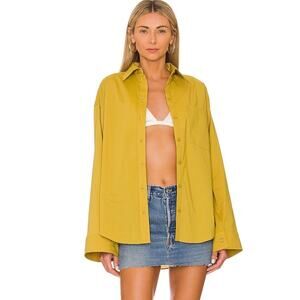 L'Academie liora Button Down Top in Pimento NWOT Size Small